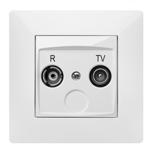 Base Tv Empotrar Blanco 9,5 Mm