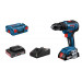 Bosch Professional 18V System GSR 18V-55 - Atornillador a batería (Brushless, 55 Nm, 2 baterías x 2.0 Ah, en L-BOXX)