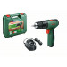 Bosch Home and Garden Taladro percutor a batería EasyImpact 1200 (1 batería, sistema de 12.V, en maletín) Color Verde