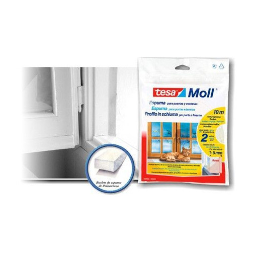 Burlete Pta/vent.  9mmx10mt Adh Espuma Bl Tesa Moll Tesatape
