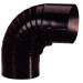 EXOJO - Codo Estufa Vitrif Negro 90º Exojo 130 Mm