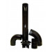 EXOJO - Codo Estufa Vitrif Negro 45º Exojo 130 Mm