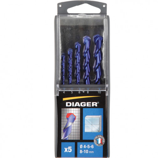 Broca Ceramica Jgo 5 Pz 4-10 Mm