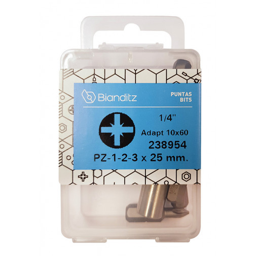 Puntas Pz 1-2-3x25 Mm Ex +adap 1/4'