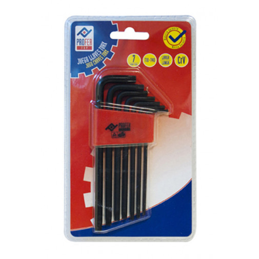 Llave Torx Larga Jgo 7pz T10-t40 2