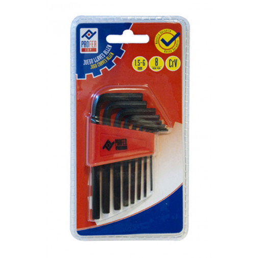 Llave Allen 1,5-6mm Jgo 8 Pzs 2