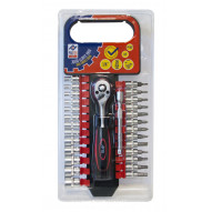 Llave Vaso Jgo 28 Pz +carraca 1/4' 2