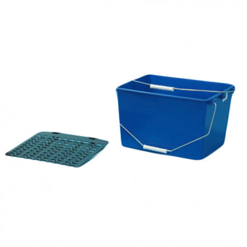 Cubeta +rejilla Azul 16 L