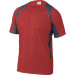 Delta plus - Camiseta bicolor poliester rojo/gris talla -m