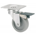 Rueda para Mobiliario Auxiliar Giratoria con Freno, RUEDAS ALEX, B BP, Fijación de Placa, Aro de Polipropileno, Ø 40 mm