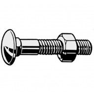 Tornillo Din603+tuerca 934 Zn M6x16