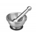 Ibili Prisma - Mortero inox, 12 x 8 cm