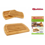 Tabla Corta Pan C/bandej Bambu 36x25 Cm