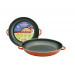 IBILI - Paellera orange - 38 cm - Acero esmaltado vitrificado - 8 raciones - Apto para induccion