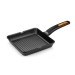 BRA isogona A431428 Efficient Plus - Parrilla cuadrada de aluminio fundido, 28 cm, color negro