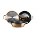 IBILI - Sarten honda con 2 asas natura copper, 28 cms, Aluminio, Antiadherente estilo piedra, Apto para induccion