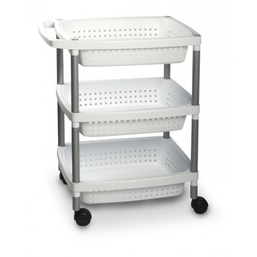 Carro Multiuso 3 Cestas Blanco 36x52x63cm 3