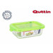Quttin Fiambrera Rectangular con Tapa Verde, 14.5 x 11 cm, Multicolor, Talla Unica