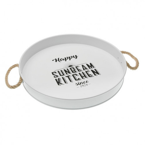 Bandeja Metal Blanco 5x36x36cm