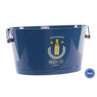 Cubo Metal Botellin Ovalado 40x33x22cm