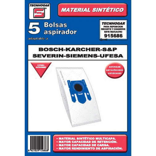Bolsa Aspirador 5u.bosch-sieme