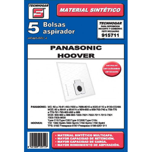 Bolsa Aspirador 5 U. Panasonic