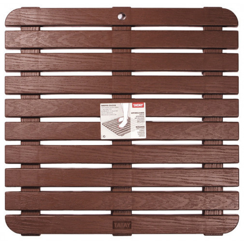 Tarima Ducha Propileno Marron 55x55 Cm