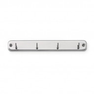 Percha Adhesiva Inox 4 Ganchos