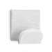 Inofix 66567 Colgador Adhesivo con Base Ade Acero Inox, Blanco, 45x40x30 mm