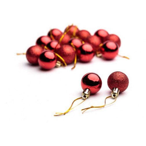 Bola Navidad Rojo Set-17 3 Cm 2