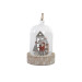 DKD Home Decor Figura Decorativa Navidad Madera Cristal Casa (8 x 8 x 12.5 cm) Adornos, Multicolor, ÚNICO