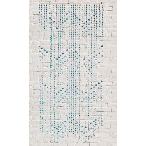 Cortina Puerta Plastico Azul 90x180 Cm