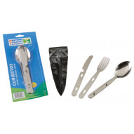 Cubiertos Camping Inox 17,5 Cm