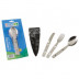 Cubiertos Camping Inox 17,5 Cm