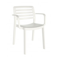 Silla Resina C/braz Blanc Wind