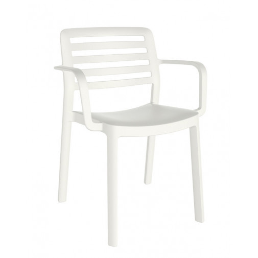 Silla Resina C/braz Blanc Wind