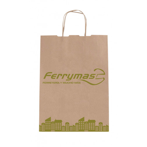 Bolsa Papel Kraft Asa C/350 23+11x31cm 2