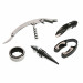 Versa Set Botella Vino con 5 Utensilios, Negro, 32.3x7.3x7.3 cm