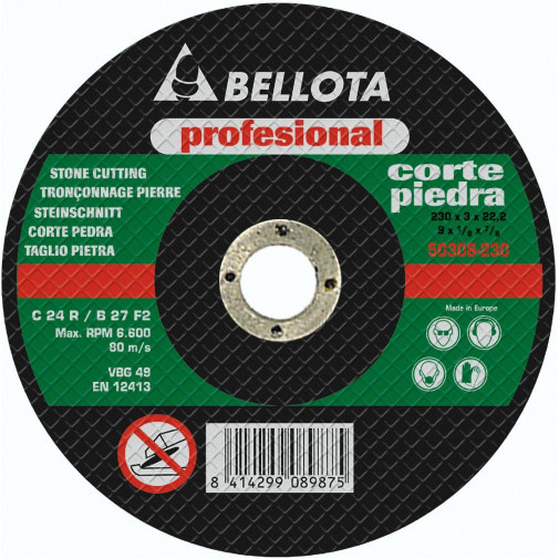 Disco Corte Piedra 115x3x22 Mm Bellota