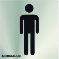 SeÑal 120x120mm Inox Adh Aseos Hombre Rd727009