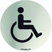 Normaluz RD797002 - Señal Adhesiva Redonda Minusvalidos Acero inoxidable Adhesivo 0,8 mm 7 cm