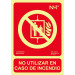 Señal 210x300mm Pvc Lumi No Utilizar Caso Incendio Rd00115