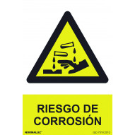 SeÑal 210x300mm Pvc Riesgo De CorrosiÓn Rd30003