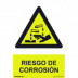 SeÑal 210x300mm Pvc Riesgo De CorrosiÓn Rd30003