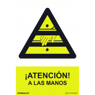 SeÑal 210x300mm Pvc AtenciÓn, A Las Manos Rd30011