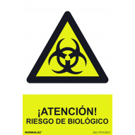 SeÑal 210x300mm Pvc AtenciÓn, Riesgo BiolÓgico Rd30017