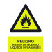 Normaluz RD30018 - Señal Peligro Riesgo De Incendio Líquidos Inflamables PVC Glasspack 0,7 mm 21x30 cm con CTE, RIPCI