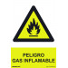 Normaluz RD30021 - Señal Peligro Gas Inflamable PVC Glasspack 0,7 mm 21x30 cm