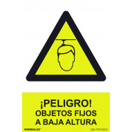 SeÑal 210x300mm Pvc Peligro, Objetos Fijos Baja Altu Rd30033