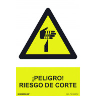 SeÑal 210x300mm Pvc Peligro Riesgo De Corte Rd30066